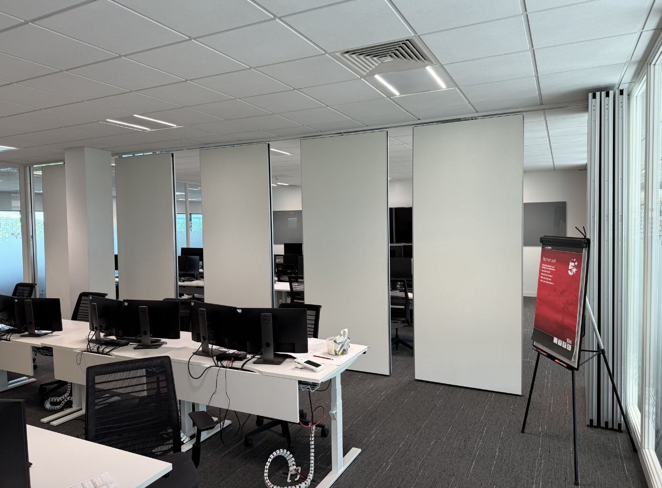 Movable wall solution installed in Central London building