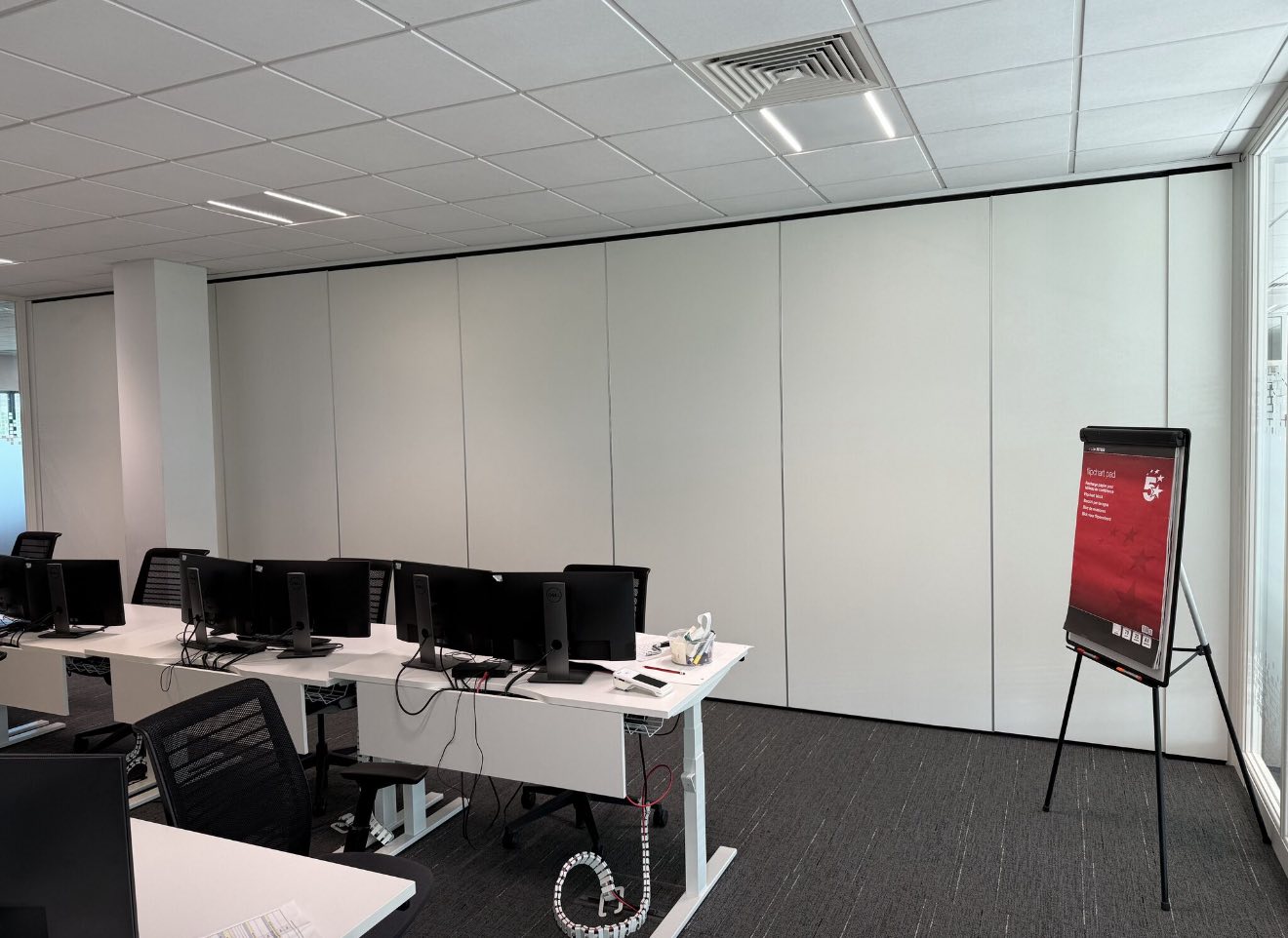 Acoustic sliding wall panels fitted in North London