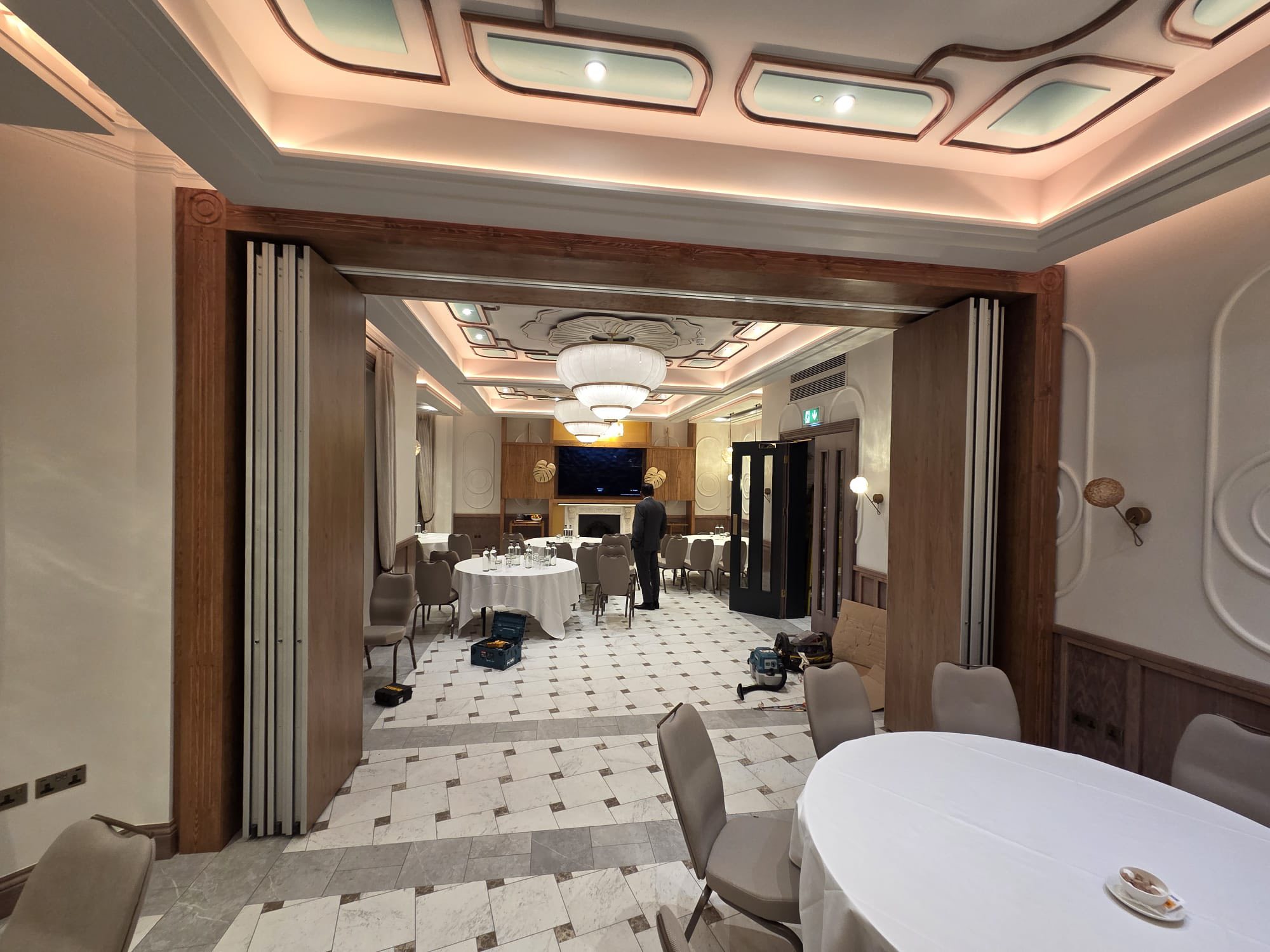 Office partition system installed in Southern London workspace