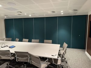 Glass partition Central London meeting room