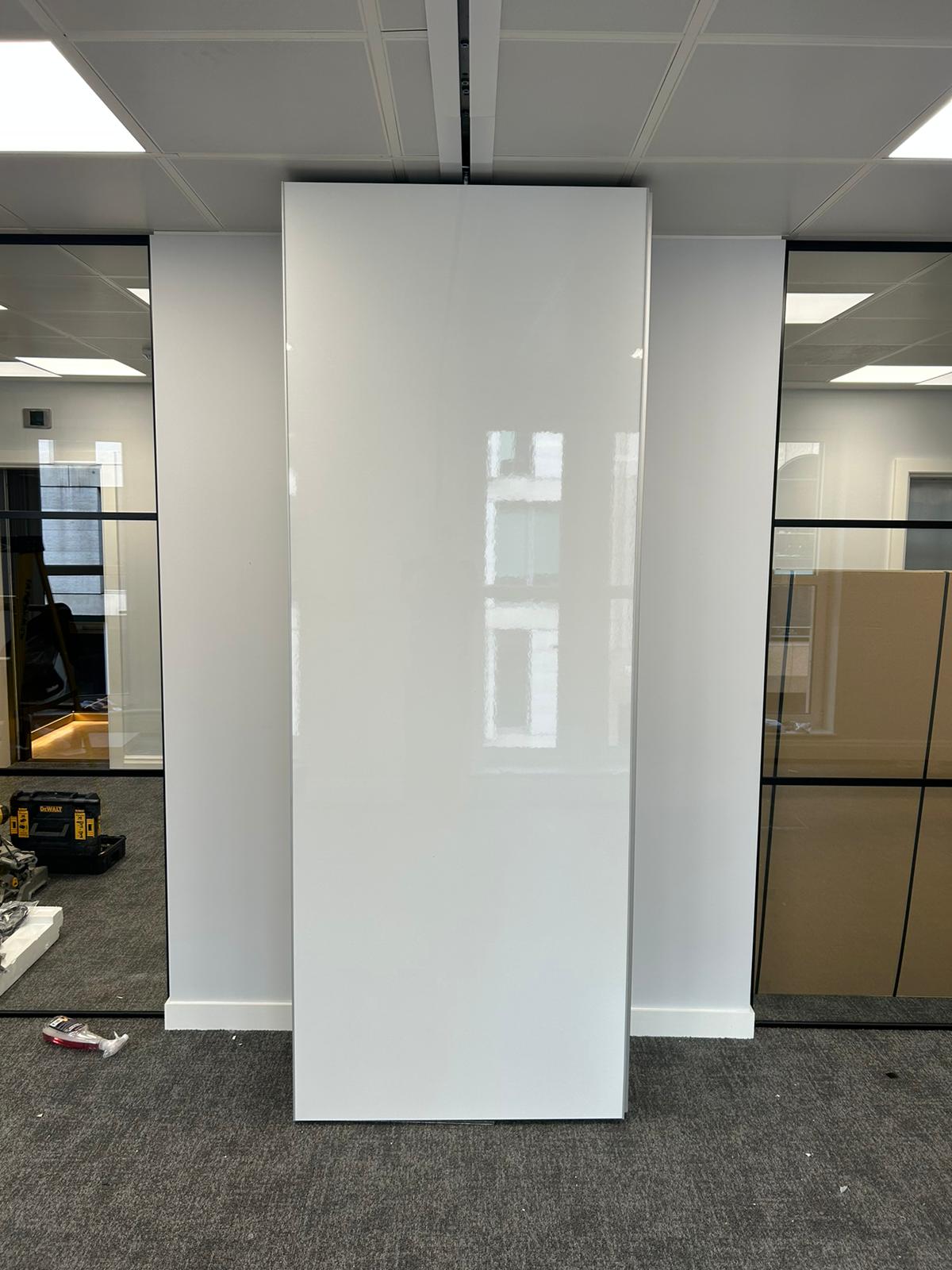 Glass acoustic wall Central London office