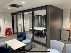 Glass partition system fitted in Central London workspace