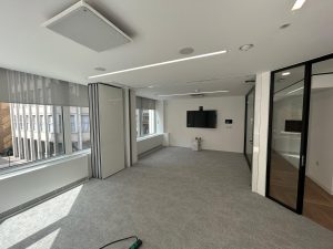 Glass wall panels Central London